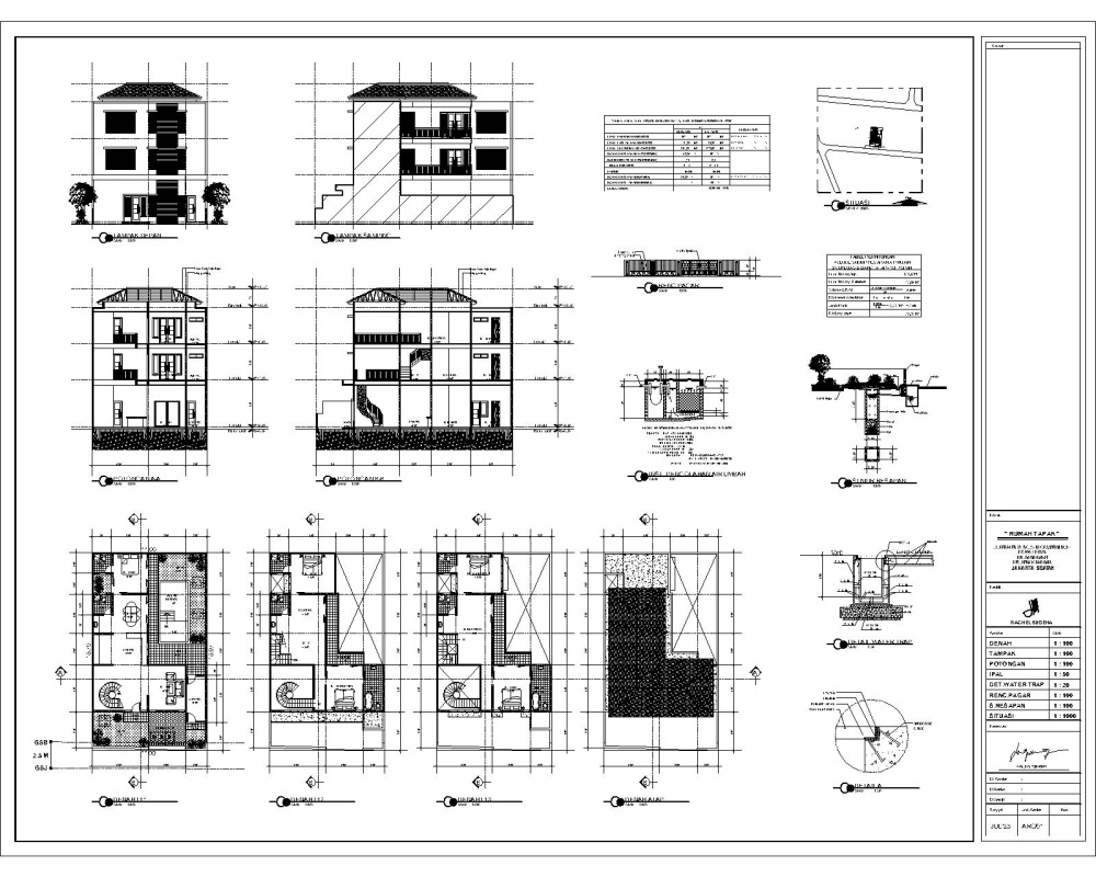 GAMBAR ARSITEK RUMAH TINGGAL